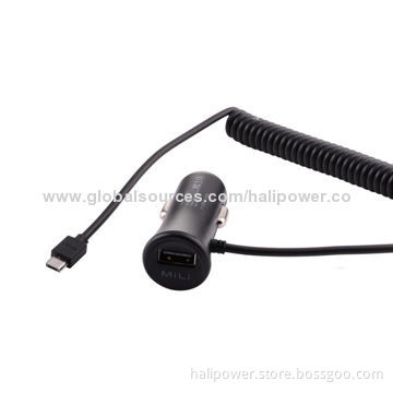 Dual-USB Car Charger, Simple and Fashionable DesignNew